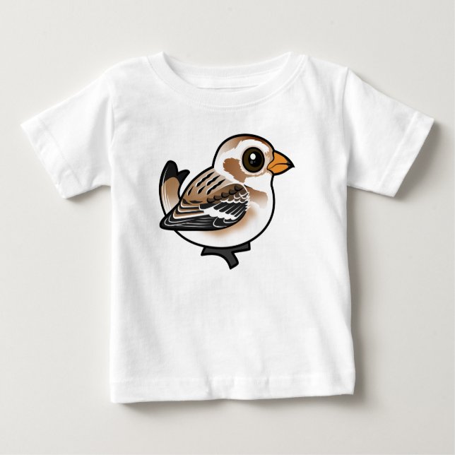 Birdorable Snow Bunting Baby T-shirt (Vorderseite)