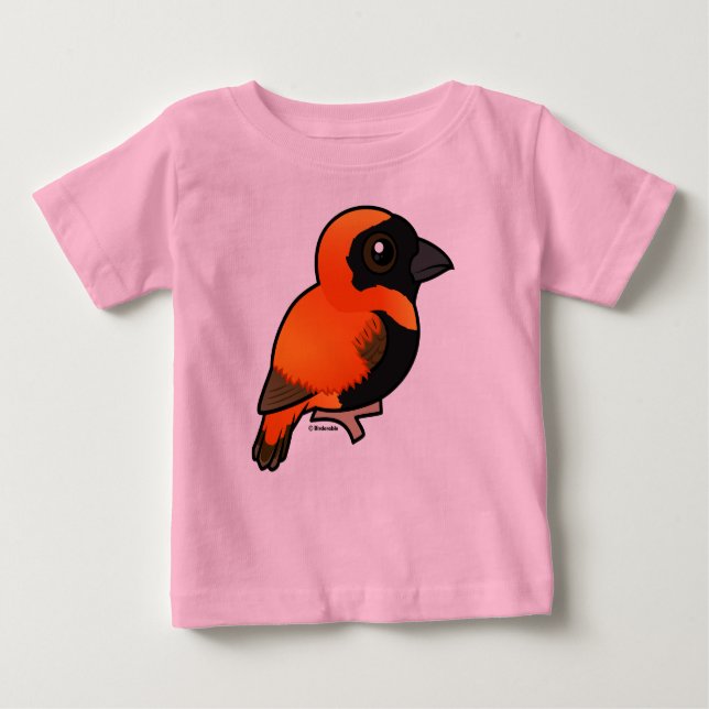 Birdorable Southern Red Bishop Baby T-shirt (Vorderseite)