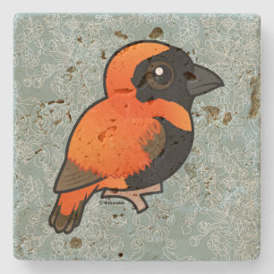 Birdorable Southern Red Bishop Steinuntersetzer