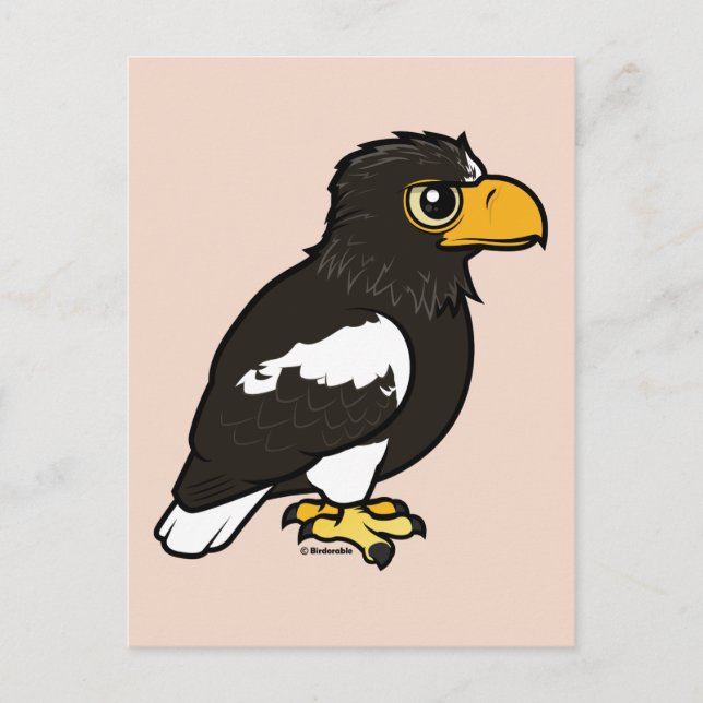 Birdorable Steller's Sea Eagle Postkarte (Vorderseite)
