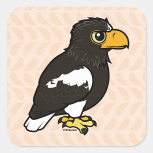 Birdorable Steller's Sea Eagle Quadratischer Aufkleber