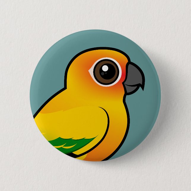 Birdorable Sun Parakeet Button (Vorderseite)