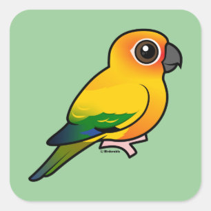 Birdorable Sun Parakeet Quadratischer Aufkleber