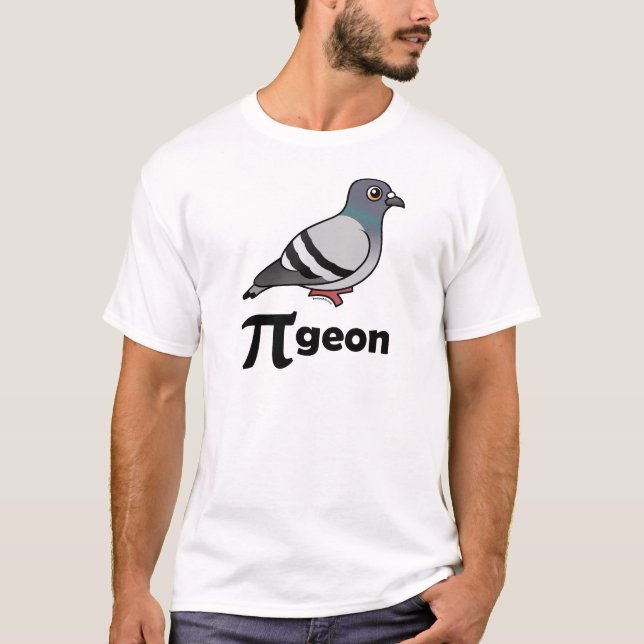 Birdorable Tauben-/Tauben-PU T-Shirt (Vorderseite)
