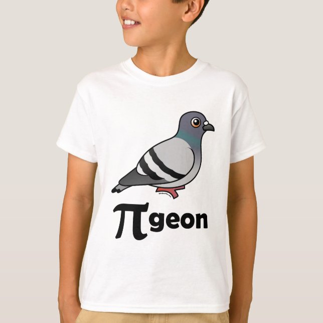 Birdorable Tauben-/Tauben-PU T-Shirt (Vorderseite)