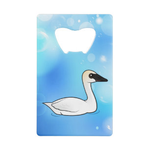 Birdorable Trompeters-Schwan Kreditkartenflaschenöffner