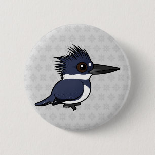 Birdorable umgeschnallter Eisvogel (Mann) Button