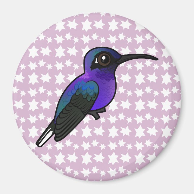 Birdorable Violet Sabrewing Hummingbird Magnet (Vorne)