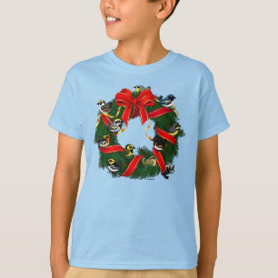 Birdorable Warblers Weihnachtskranz T-Shirt