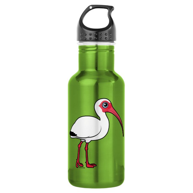 Birdorable Weiß IBIS Trinkflasche (Vorderseite)