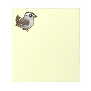 Birdorable Weißkronensperling Notizblock