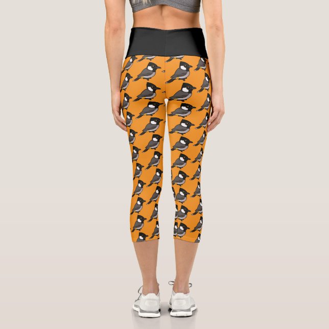 Birdorable Weißohrbülbül Capri Leggings (Rückseite)