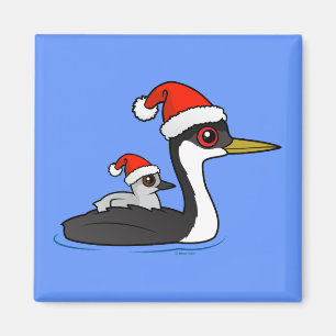 Birdorable Western Grebe Santa Magnet
