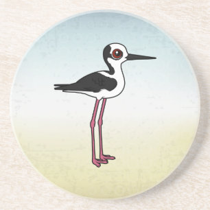 Birdorable White-Backed Stilt Getränkeuntersetzer