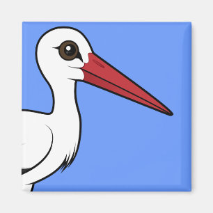Birdorable White Storch Magnet