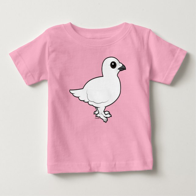 Birdorable Willow Ptarmigan, Winter Baby T-shirt (Vorderseite)
