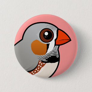 Birdorable Zebra-Fink Button