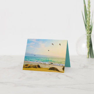 Birds and Beach Card  Karte