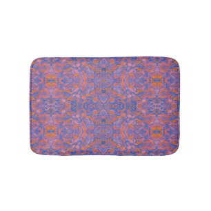 Birds Arabesque Oriental Bohemisch Boho Blue Orang Badematte