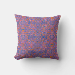 Birds Arabesque Oriental Bohemisch Boho Blue Orang Kissen