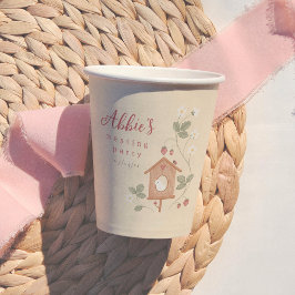 Birds & Berries Nesting Party Girl Baby Shower Pappbecher