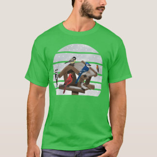 Birds Bird House Kardinal Blue Jay Robin Sparrow g T-Shirt