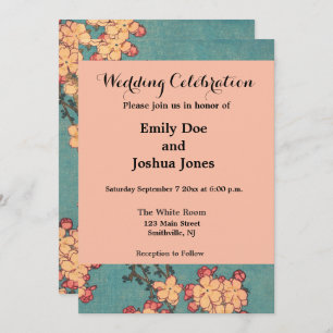 Birds Blume Hokusai Japanische Kunst Einladung