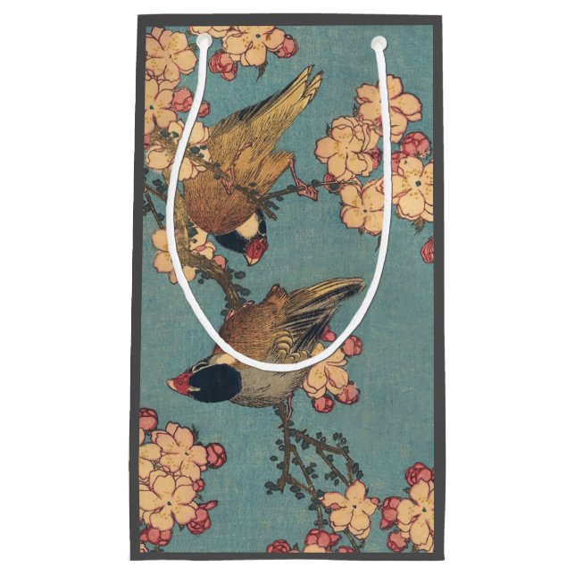 Birds Blume Hokusai Japanische Kunst Kleine Geschenktüte (Vorderseite)