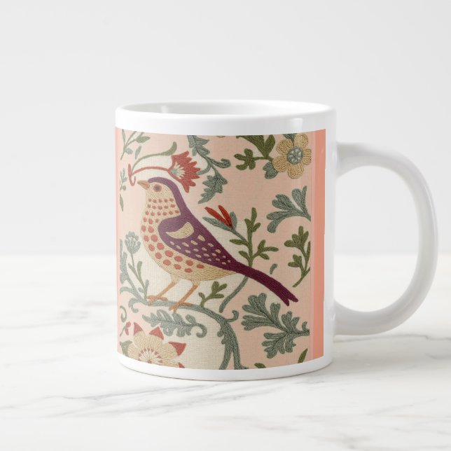 Birds Coffee Cup Aussehen Kunst & Handwerk Jumbo-Tasse (Rechts)