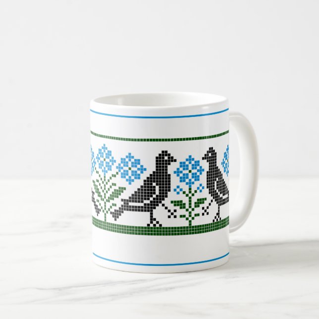 Birds der Renaissance Kaffeetasse (VorderseiteRechts)