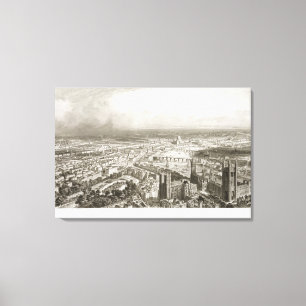 Bird's Eye View of London von Westminster Abbey, Leinwanddruck