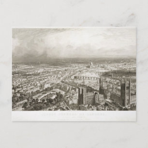 Bird's Eye View of London von Westminster Abbey, Postkarte