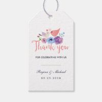 Birds florale Gastgeschenk Hochzeit Vielen Dank fü