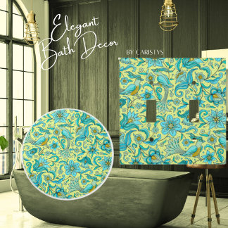 Birds Florals Blues, gelb Keramikknauf
