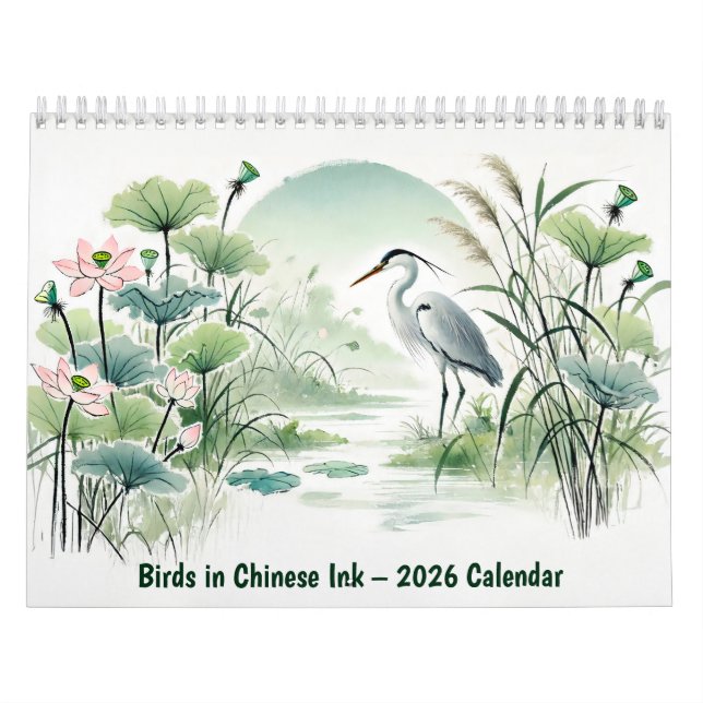 Birds in Chinese Ink – 2026 Calendar Kalender (Titelbild)