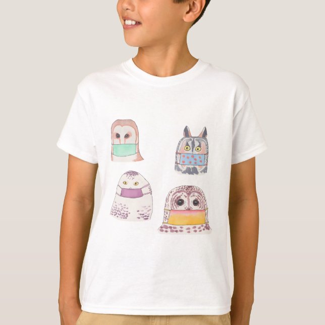 Birds in face masks. 2020 birds T-Shirt (Vorderseite)
