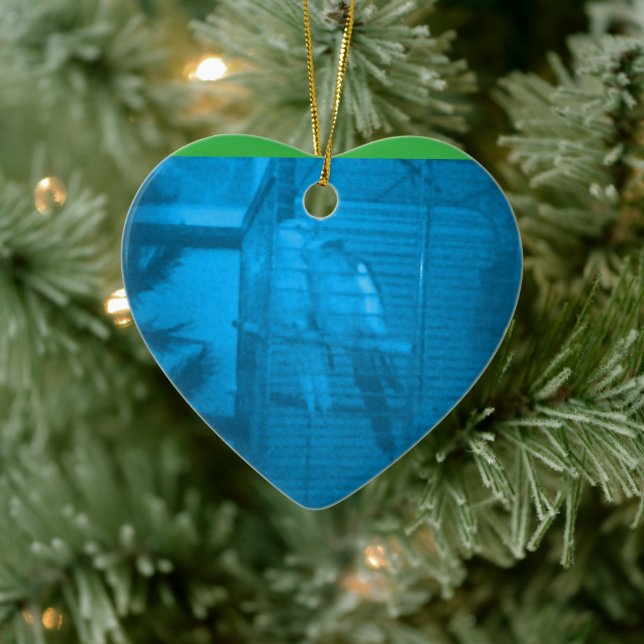 Birds in Love Christmas Heart Ornament (Baum)