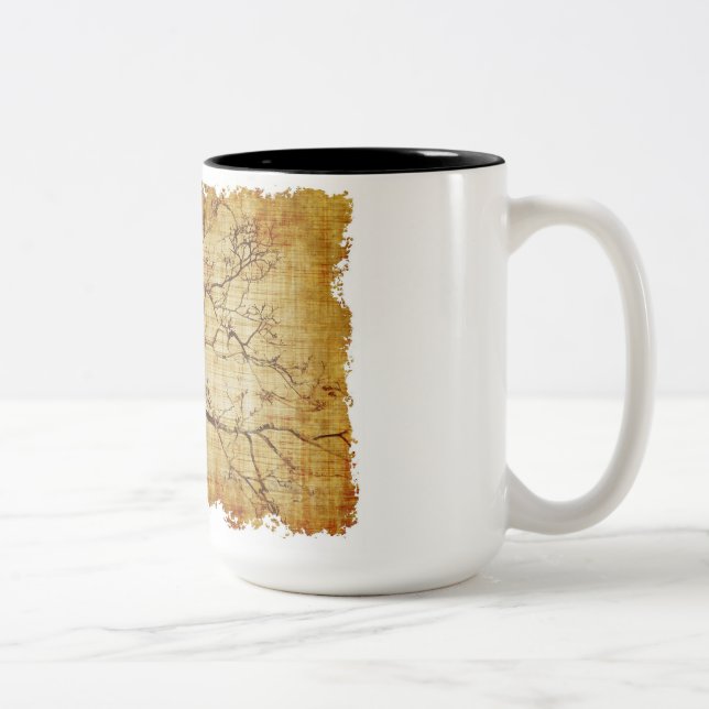 Birds-Kaffee-Tasse Zweifarbige Tasse (Rechts)