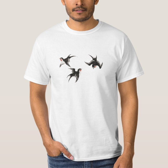 Birds - Katsushika Hokusai T-Shirt (Vorderseite)