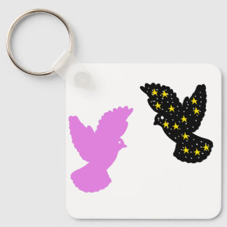 Birds Keychain – Paired Sky Creatures Silhouette Schlüsselanhänger