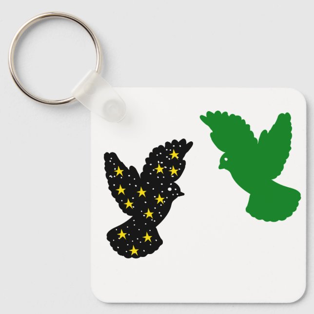 Birds Keychain – Twin Glide Silhouette Emblem Schlüsselanhänger (Vorderseite)