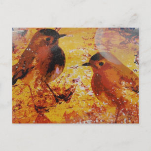 Birds Mixed Media Postkarte