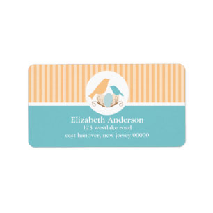 Birds Nest Address Labels Adressaufkleber