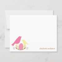 Birds Nest Flat Dankeschön Karten