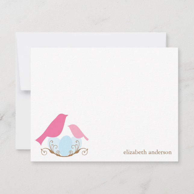 Birds Nest Flat Dankeschön Karten (Vorderseite)