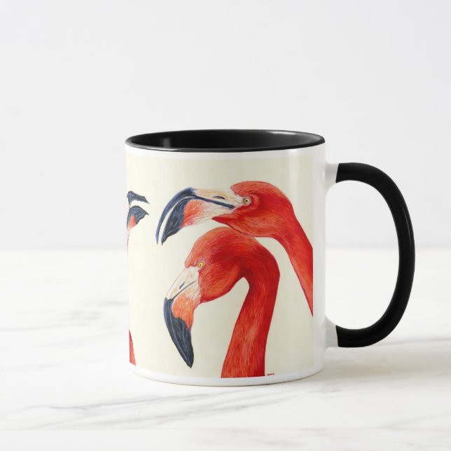 Birds of a Feather - Flamingo-Kaffee-Tasse Tasse (Rechts)