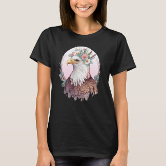 Birds Of Prey Bald Eagle Flower Crown Floral Birdi T-Shirt