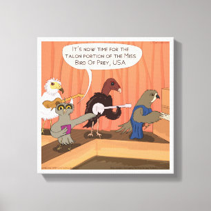 Birds of Prey Talon Contest Funny Canvas Print Leinwanddruck