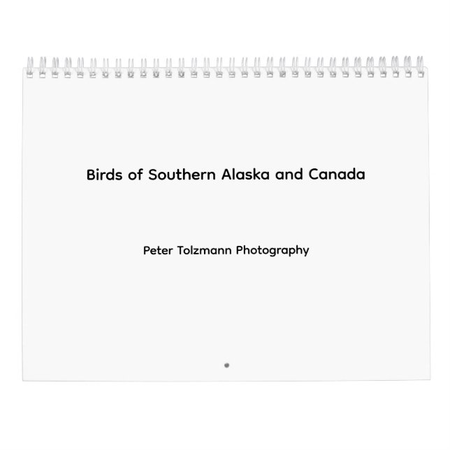 Birds of Southern Alaska and Canada calendar Kalender (Rückseite)