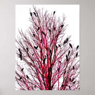 "Birds of Texas Red" JTG Art Poster